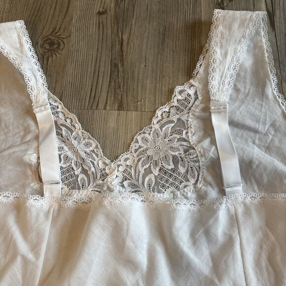 NWT Vintage Wonder Maid Cotton Lace Trim Cami Made In uSA Size 40 - Picture 8 of 12